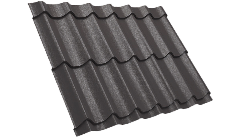 Металочерепиця METALLIST Джулія поліестер (РЕМА) мат 0.5 Zn 225 RAL7016